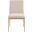 Reeves Chenille Fabric Upholstered Dining Side Chair Set of 2 In Beige and Brushed Brass