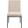 Reeves Chenille Fabric Upholstered Dining Side Chair Set of 2 In Beige and Matte Black