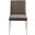 Reeves Chenille Fabric Upholstered Dining Side Chair Set of 2 In Brown and Brushed Silver
