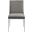 Reeves Chenille Fabric Upholstered Dining Side Chair Set of 2 In Grey and Brushed Silver