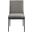 Reeves Chenille Fabric Upholstered Dining Side Chair Set of 2 In Grey and Matte Black