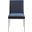 Reeves Chenille Fabric Upholstered Dining Side Chair Set of 2 In Navy and Brushed Silver