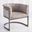 Regan Barrel Chair With Grey Hair On Hide Antique Gunmetal In Gray