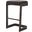 Regan High Bar Stool With Black Leather In Graphite
