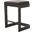 Regan Low Bar Stool With Black Leather In Graphite
