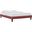 Reign Twin Performance Velvet Platform Bed Frame In Dusty Rose