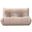 Relax 54.75 Inch Vegan Leather Upholstered Loveseat In Tan