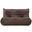 Relax 54.75 Inch Velvet Upholstered Loveseat In Brown
