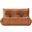 Relax 54.75 Inch Velvet Upholstered Loveseat In Cognac