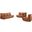 Relax Velvet Upholstered Living Room Set In Cognac