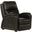 Reliever Leather Power Lay Flat Recliner with Power Adjustable Headrest In Black
