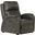 Reliever Leather Power Lay Flat Recliner with Power Adjustable Headrest In Gunmetal