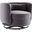 Relish Performance Velvet Swivel Chair In Black Gray