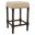 Remick 24 Inch Counter Stool In Espresso and Linen Upholstery