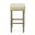 Remick 30 Inch Barstool In Weathered Gray and Linen Upholstery