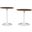 Remy Pedestal Accent Tables Set of 2 In Acacia