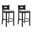 Ren 26 Inch Counter Height Barstool Set of 2 In Fog and Matte Black