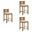 Ren 26 Inch Counter Height Barstool Set of 3 In Ivory and Amber Glow