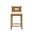 Ren 26 Inch Counter Height Rubberwood Barstool with Fabric Seat In Ivory and Amber Glow