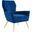 Renata Button Tufted Performance Velvet Arm Chair In Navy