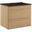 Render 24 Inch Wall Mount Bathroom Vanity In Oak Black