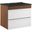 Render 24 Inch Wall Mount Bathroom Vanity In White Walnut Black