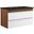 Render 36 Inch Wall Mount Bathroom Vanity In White Walnut Black