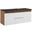 Render 48 Inch Wall Mount Bathroom Vanity In White Walnut Black EEI-5802-WHI-WAL-BLK
