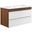Render Walnut White 36 Inch Wall-Mount Bathroom Vanity