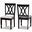 Reneau Modern And Contemporary Grey Fabric Upholstered Espresso Brown Finished Wood 2-Piece Dining Chair Set