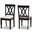 Reneau Modern And Contemporary Sand Fabric Upholstered Espresso Brown Finished Wood 2-Piece Dining Chair Set