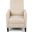 Repose Upholstered Recliner Chair with Nailhead Trim and Side Pocket In Beige