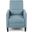 Repose Upholstered Recliner Chair with Nailhead Trim and Side Pocket In Light Blue