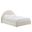 Resort Performance Velvet Arched Round King Platform Bed In Alabaster