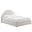 Resort Upholstered Fabric Arched Round Full Platform Bed In Ivory