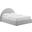 Resort Upholstered Fabric Arched Round Full Platform Bed In Light Gray