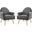 Revive Armchair Performance Velvet Set of 2 In Gray