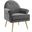Revive Gray Tufted Button Accent Performance Velvet Arm Chair