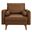 Revive Upholstered Vegan Leather Accent Armchair In Brown