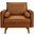 Revive Upholstered Vegan Leather Accent Armchair In Tan