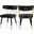 Rheingold Velvet Dining Chair Set of 2 In Black