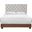 Rhiannon Walnut Beige Diamond Tufted Upholstered Fabric Queen Bed