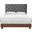 Rhiannon Walnut Gray Diamond Tufted Upholstered Fabric Queen Bed