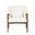 Rhodes Club Chair In Snow and Brown