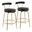 Rhonda 26 Inch Fixed Height Counter Stool Set of 2 In Gold and Black