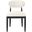 Riccio Performance Fabric Upholstered Dining Side Chair Set of 2 In Beige and Brushed Brass