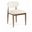 Riccio Performance Fabric Upholstered Dining Side Chair Set of 2 In Beige and Stained Walnut