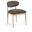 Riccio Performance Fabric Upholstered Dining Side Chair Set of 2 In Brown and Stained Natural