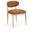 Riccio Performance Fabric Upholstered Dining Side Chair Set of 2 In Cognac and Stained Natural
