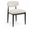 Riccio Performance Fabric Upholstered Dining Side Chair Set of 2 In Cream and Stained Black